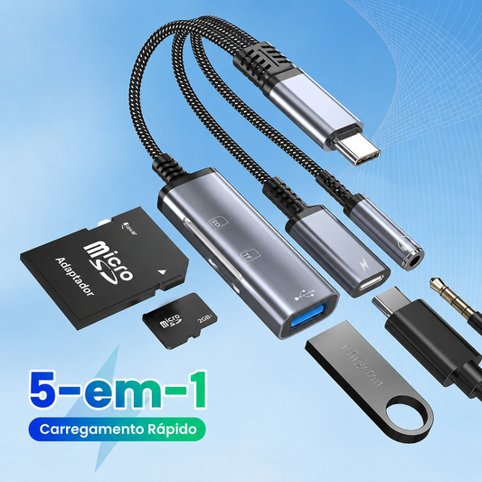 Adaptador USB C OTG 5 em 1