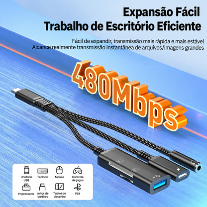 Adaptador USB C OTG 5 em 1