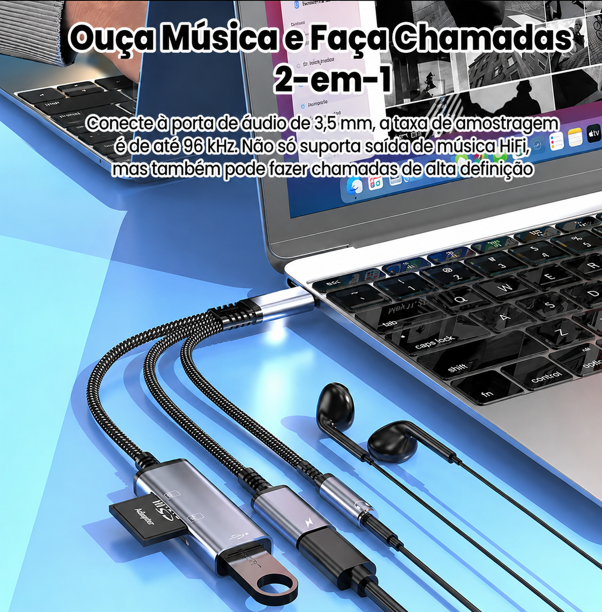 Adaptador USB C OTG 5 em 1
