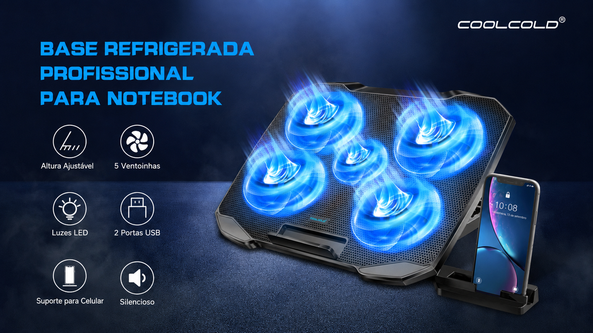 Base de Resfriamento para Notebook