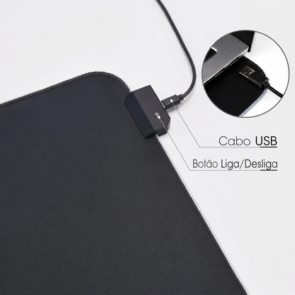 Mousepad com Luz LED RGB