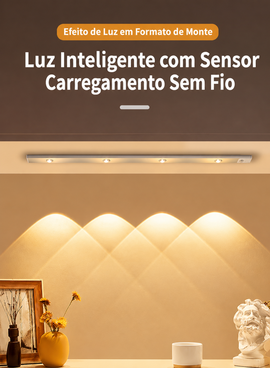 Luminária LED com Sensor de Movimento