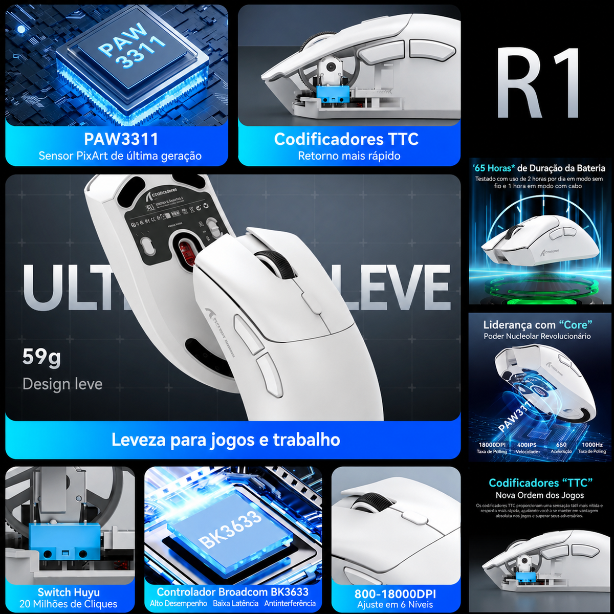 Mouse Gamer Sem Fio
