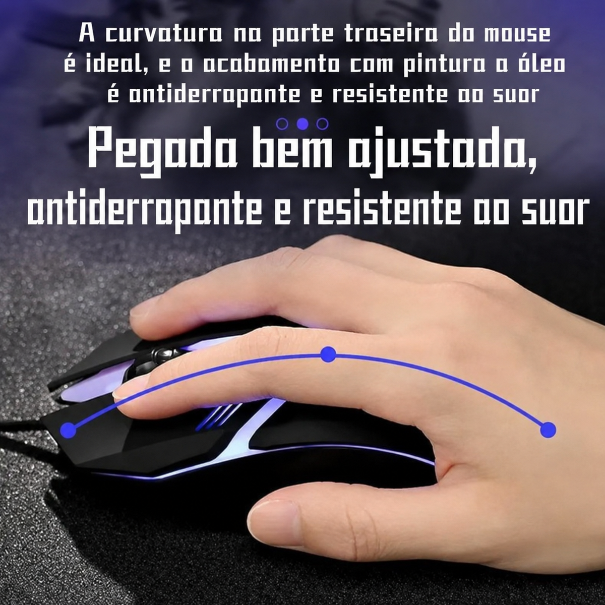 Mouse Gamer USB com Fio LED