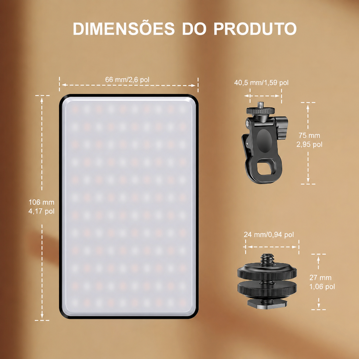 Luz de Preenchimento Recarregável