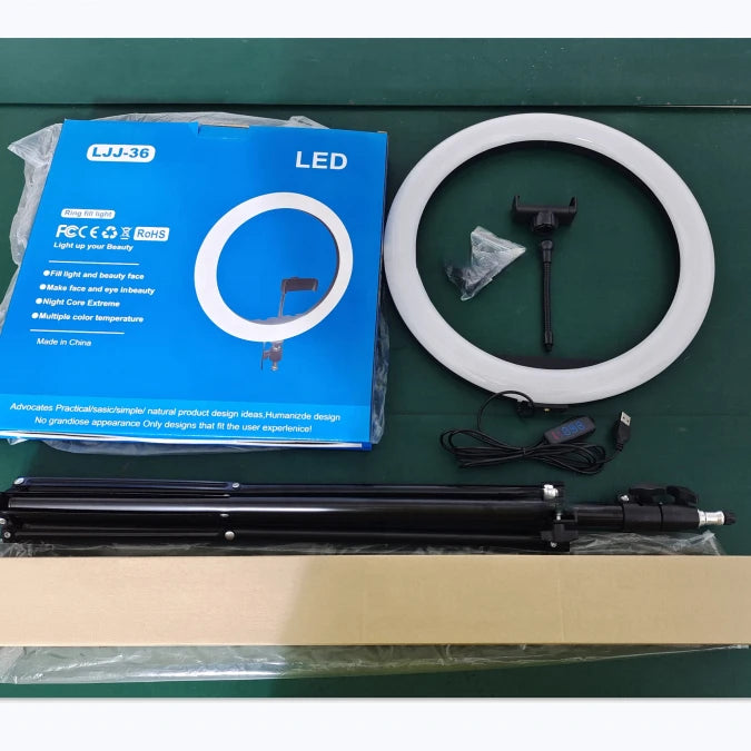 Ring Light Profissional 14 Polegadas com Suporte