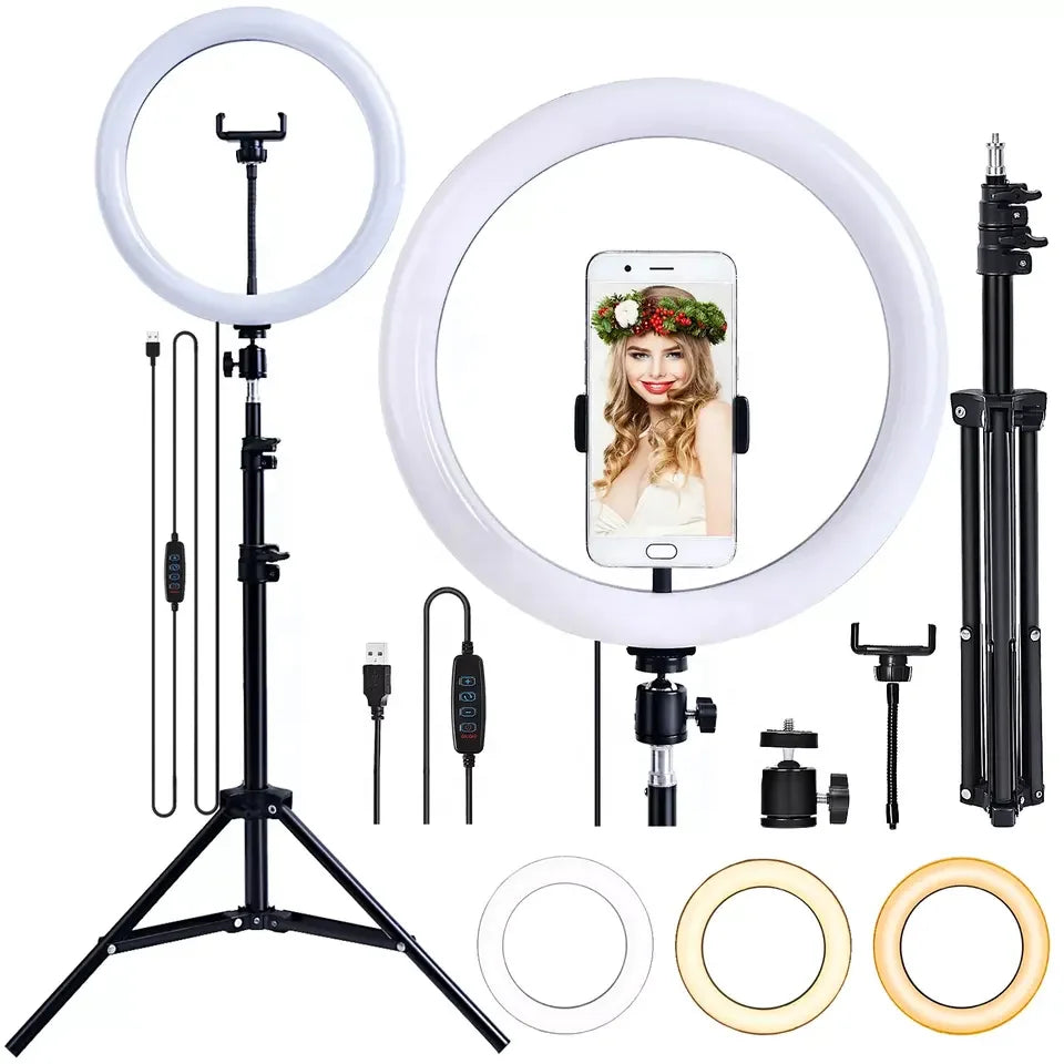 Ring Light Profissional 14 Polegadas com Suporte