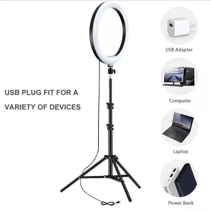 Ring Light Profissional 14 Polegadas com Suporte