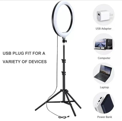 Ring Light Profissional 14 Polegadas com Suporte