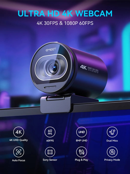 Webcam 4K Streaming  EMEET S600