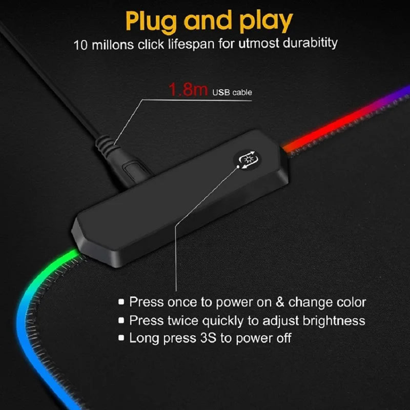Mousepad Extra Large RGB Glow