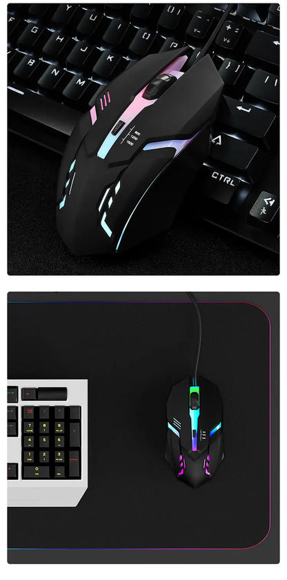 Mouse Gamer USB com Fio LED
