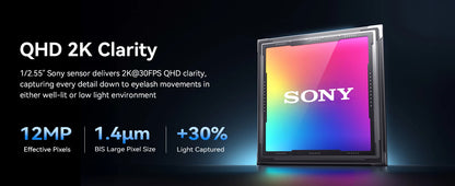 EMEET PIXY 2K, com IA Sensor Sony