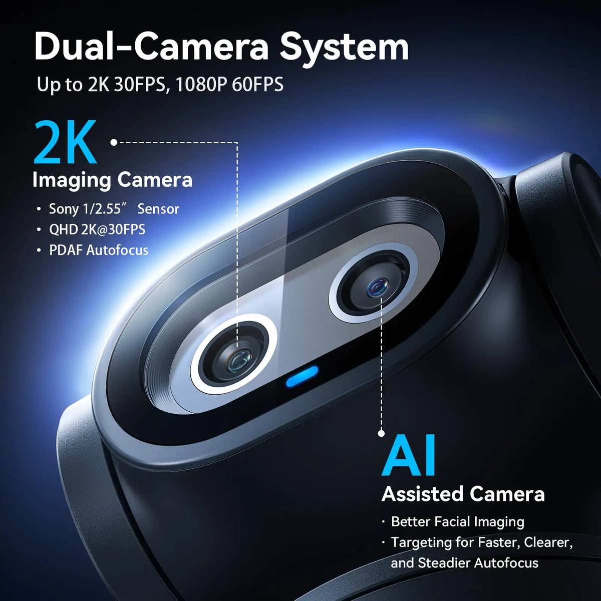 EMEET PIXY 2K, com IA Sensor Sony