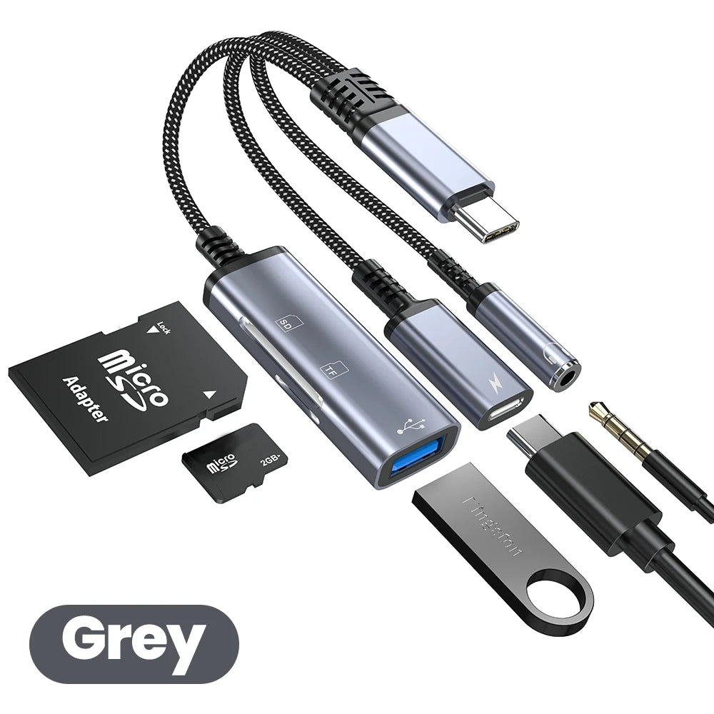 Adaptador USB C OTG 5 em 1