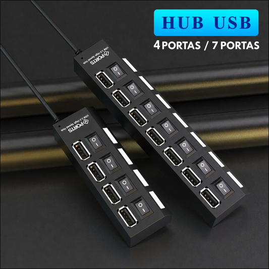 Hub USB 4 ou 7 Portas