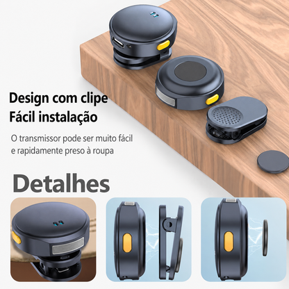 Microfone de Lapela Sem Fio
