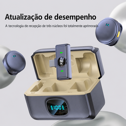 Microfone de Lapela Sem Fio